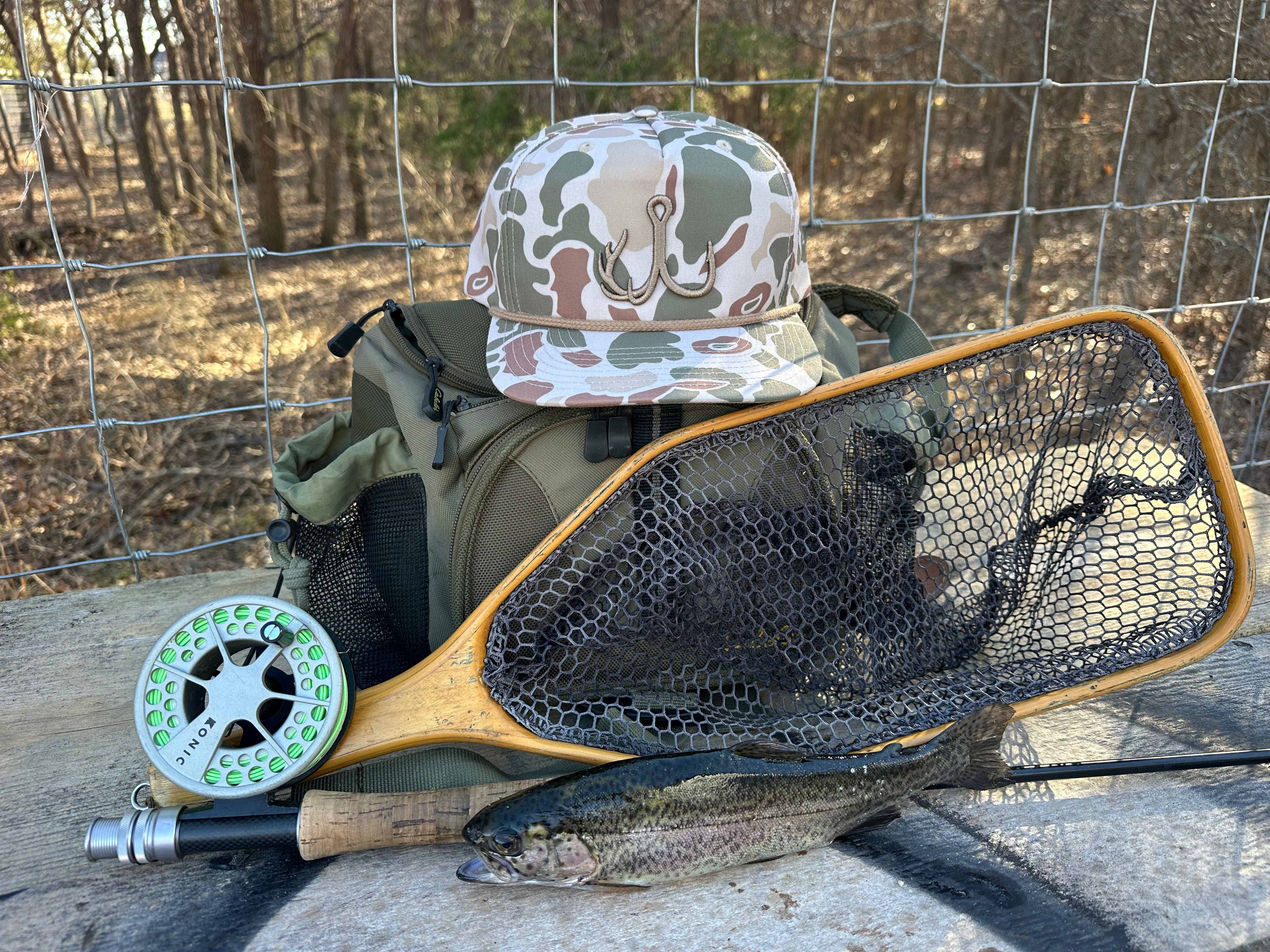 TrebleBuck Richardson 256 Rope Hat Harvest Duck Camo/Light Brown- Outdoor & Hunting Snapback