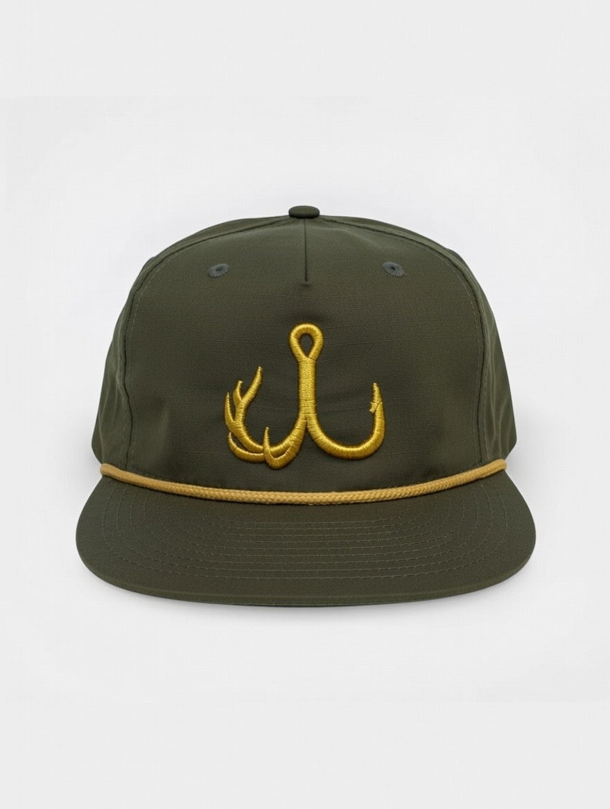 TrebleBuck Richardson 256 Rope Hat Loden/Amber Gold - Outdoor & Hunting Snapback