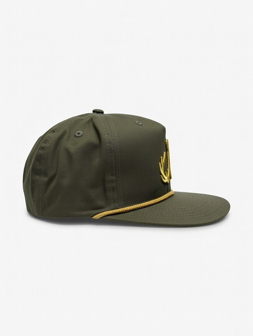 TrebleBuck Richardson 256 Rope Hat Loden/Amber Gold - Outdoor & Hunting Snapback