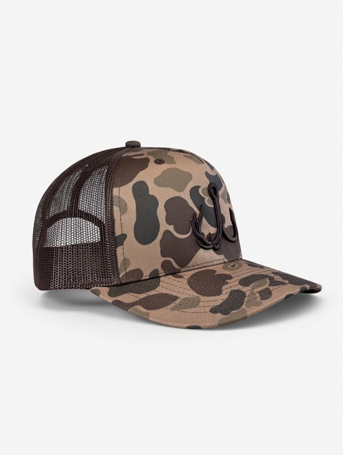 TrebleBuck Richardson 112 Trucker Hat Bark Duck Camo / Brown Outdoor & Hunting Cap